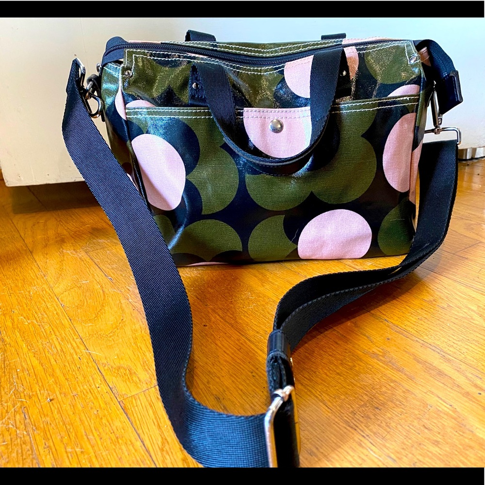Orla Kiely shadow flower laminated bag.